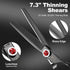 7 Inch 6-in-1 GLADOG Professional Dog Grooming Scissors Kit, Titanium Dog Scissors for Grooming, Heavy-Duty Dog Shears