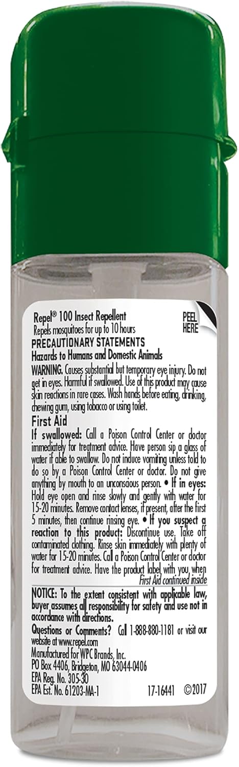 Repel 100 Insect Repellent, 1 fl Ounce Pump Spray, Repels Mosquitos, Ticks and Gnats for Severe Conditions