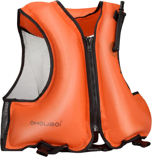 Snorkel Vest for Adults, Inflatable Snorkeling Vest, Swim Jackets, Inflatable Safety Float Jackets for Women/Men,