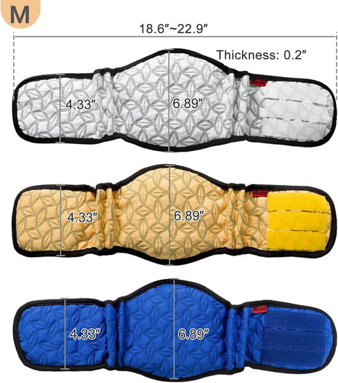 (3 Pack), 14.2 Inches 20 Inches Mkono Male Dog Belly Band Wraps Washable Dog Diapers Male for Small and Medium Dogs