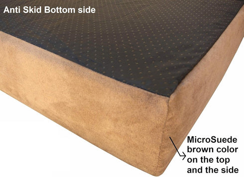 Dogbed4less SC External Replacement Cover for Medium Large Pet Bed, 45"X27"X3", Microfiber MicroSuede, Replacement