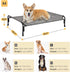 Veehoo Elevated Dog Bed, Medium Black Silver, Cooling Camping Raised Pet Bed with Slope Headrest, Washable, CWC2204