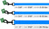 CollarDirect Waterproof Dog Leash - Durable Pet Leashes for Walking, Training, Running - Small, Medium, Large - Blue