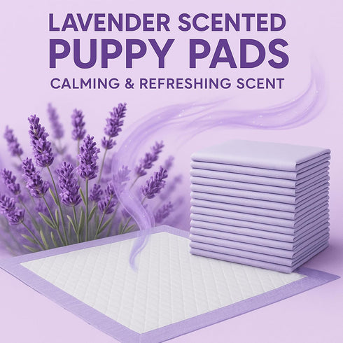 CLEAN SPACES 28"x34" 50 Count Lavender Scented Puppy Pads Extra Large, Super Absorbent Disposable Pee Pads for Dogs