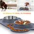 VIVAGLORY Dog Bowls, Stainless Steel Cat Puppy Water Bowls with Non-Spill Skid Resistant Silicone Mat
