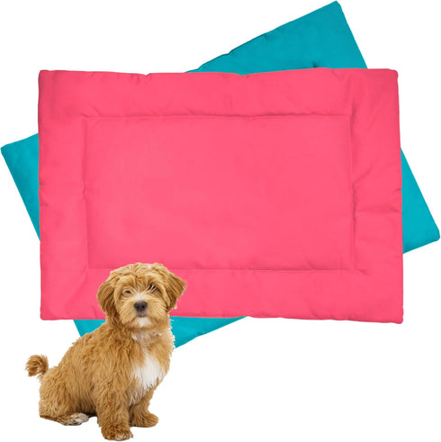 Downtown Pet Supply Dog Crate Pad - Blue and Periwinkle, X-Small, Waterproof, Ripstop Nylon, Chew Proof, Machine