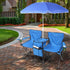 Guangshuohui Double Camping Chairs with Umbrella, Portable 2 Seat Folding Camp Chair with