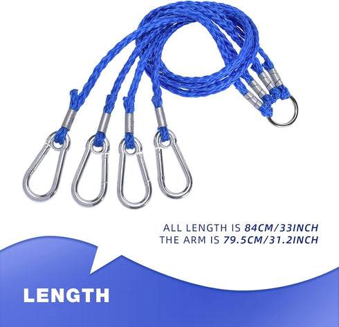 4 Arm Crab Trap Harness with Durable Nylon/Heavy Duty Metal Hooks for Sailing Fishing