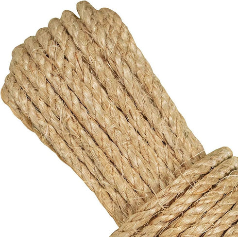 West Coast Paracord Natural Cat Sisal Rope for Scratching Post, Replacement Tree Tower, DIY Scratcher Hemp Rope (100