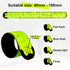 LED Safety Wristband Lights - 2 Pack Rechargeable Light Up Arm Ankle Band Kids Magic Slap Glow Bracelets Reflective Belt High Visibility for Night Cycling Walking Joggers Running Gear