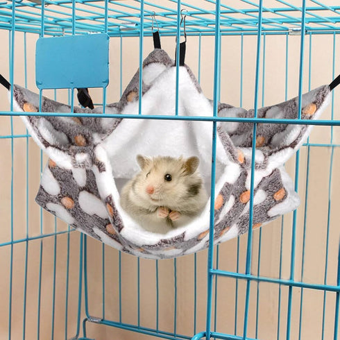 Hammock Petmolico Small Pet Warm Plush BunkBed Hanging Cage Accessories for Parrot Sugar Glider Ferret Squirrel Hamster