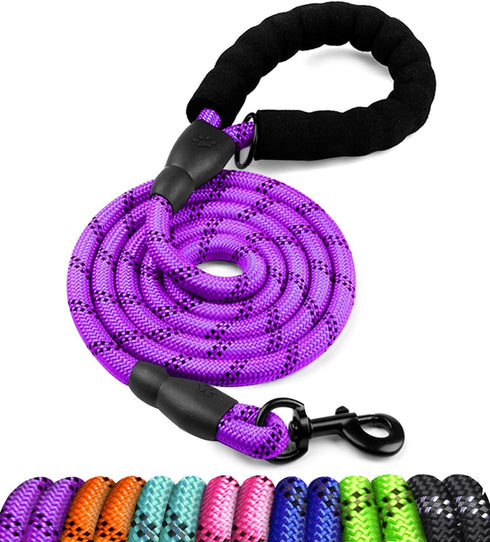 COOYOO Dog Leash, 5/6 FT with Comfortable Padded Handle and Highly Reflective Threads for Small Medium Large Dogs