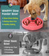 WHIPPY Large Slow Feeder Dog Bowls for Large Medium Dogs, Anti-Choking Slow Feeding Maze Puzzle Bowl, Pink