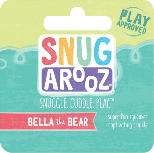 Health Extension SNUG AROOZ Cute Bella The Bear Stuffed Animals for Dogs, Cool Puppy Toys, Tough & Durable Soft Squeaky for Chewers, for Pet - Purple