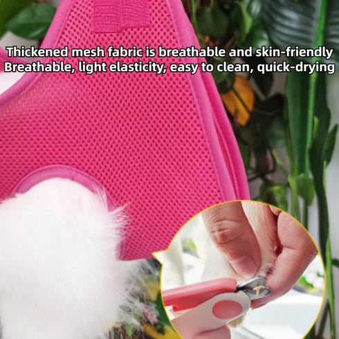 Copfeu Hammock Trimming, Rabbit Grooming with Safety Belt for Nail Clipping, Grooming, Bunny Bathing Bag for Nail Cat