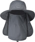 Sun Hat for Men Women - Summer UV Protection Wide Brim Fishing Hat with Face Cover & Neck for Hiking