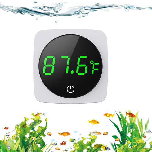 Aquarium Thermometer, LED Digital Fish Tank Thermometer, High Accuracy ±0.9? for Betta, Goldfish, Axolotl