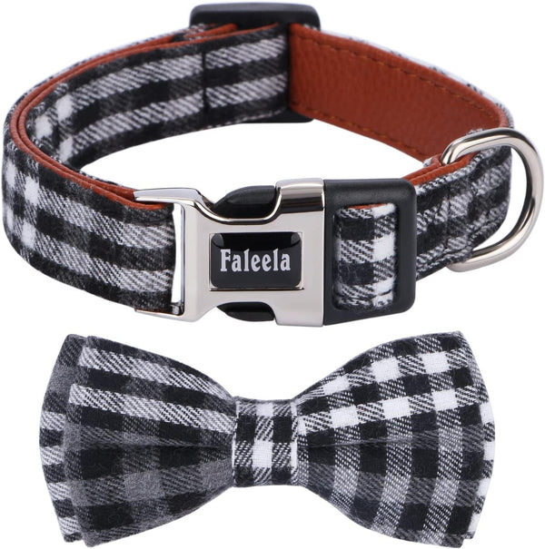 Soft & Comfy Bowtie Dog Collar, Detachable Adjustable Bow Tie for Small Medium Large Pets