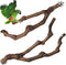 PINVNBY Natural Parrot Perch Bird Stand Pole, 2PCS Wild Grape Stick for Small Lovebirds Budgies Cockatiels