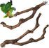 PINVNBY Natural Parrot Perch Bird Stand Pole, 2PCS Wild Grape Stick for Small Lovebirds Budgies Cockatiels