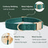Soft Corduroy Dog Collar and Leash Set, Adjustable Cotton Dog Collars with Metal Buckle and Lead for Small Dogs,Dark Green