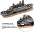Aquarium Shipwreck Decorations, Resin Titanic Lost Wrecked Boat, Sunken Ship Ornament for Fish Tank