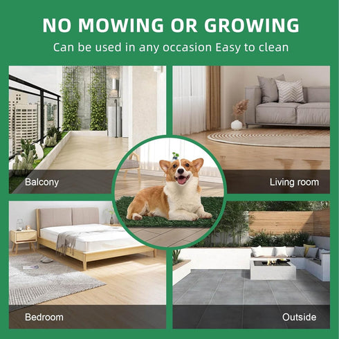ELLOTY 23"x 18" (3320.6 Inch(Pack 2)) Dog Grass Pee Pad for Training, Reusable Washable Replacement Artificial Grass