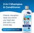 Pet-Ag Fresh ’n Clean 2-N-1 Conditioning Shampoo, Baby Powder Scent - 18 oz - Moisturizes with Vitamin E & Aloe Vera - Strengthens & Repairs Coats - Soap Free