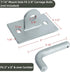 Stationary Dock Connector Hinge Kit, Galvanized Floating Dock Hinge Kit with 1/4" Thickness Hardware Dock Brackets,