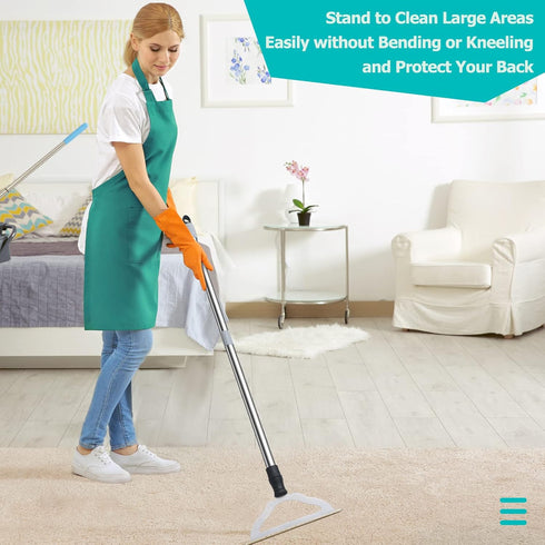 Carpet Rake for Pet Hair Removal, Reusable Long Handle Pet Hair Remover for Carpets, Rugs, and Furniture