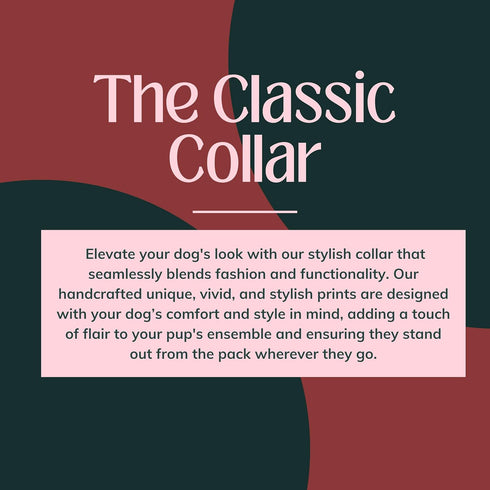 Classic Adjustable Pet Collar, Durable Comfortable for Small Medium Large Dogs, Washable Polyester with Easy Buckle