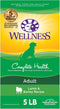 Wellness Complete Health Dry Dog Food with Grains, Natural Ingredients, Lamb & Barley, 5-Pound Bag for Adult Dogs