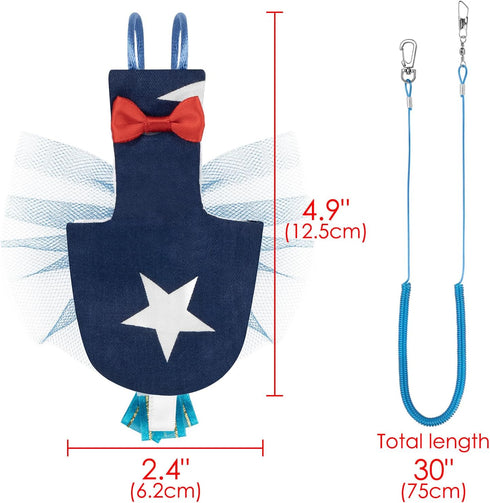 CAIRIAC 1PCS) Adjustable Parrot Diaper, Parrot Clothes for Birds, Parrot Diaper Bird Flight Suit, Bird Diaper Harness