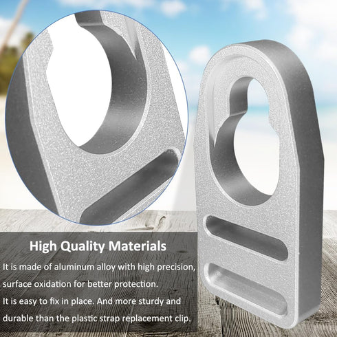 Upgraded Aluminum Kayak Seat Latches with 65 Inches Nylon Webbing Straps, Compatible with Kayak Seat Replacement Kit