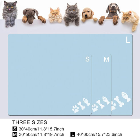 Absorbent Dog Food Mat, Quick Dry Dog Water Dispenser Mat, Easy Clean Pet Accessories Supplies