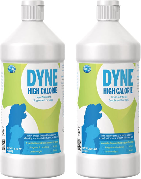 Pet-Ag Dyne High Calorie Liquid Nutritional Supplement for Dogs & Puppies, 16 oz, Pack of 2, Sweet Vanilla Flavor