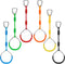 Morwealth Colorful Ninja Gymnastic Rings for Kids, Colorful Ninja Rings, Trapeze Swing Bar