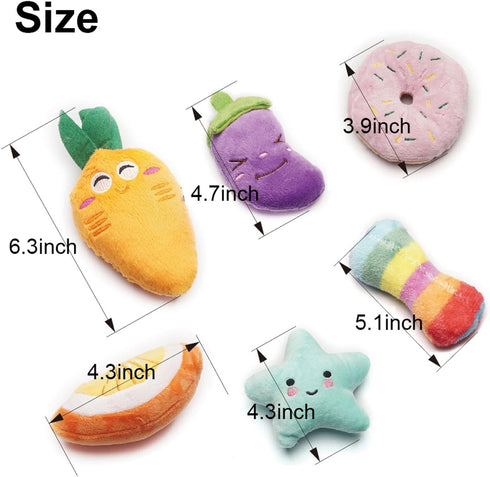 9 Pack Small Dogs Puppy Squeaky Dog Toys, Cute Variety Colors for Small Dogs to Bite Anytime