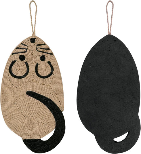Cat Scratcher Pad Natural Sisal Cat Scratcher Mat Cat Floor Scratching Pad Rug Grinding Claws Cute Hanging Mat Cat Sleeping Pad Protecting Furniture Carpets for Indoor Cats
