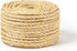 Pelzin Cat Natural Sisal Rope for Scratching Post Tree Replacement, 100ft, 1/4in, Natural