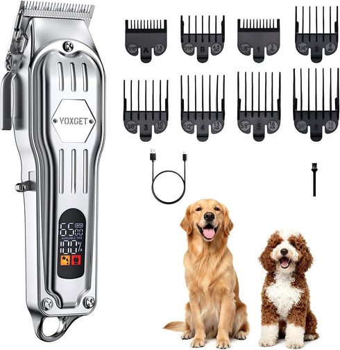 Dog Clippers for Grooming Thick Hair, Upgrade Low Noise Pet Shaver Kit