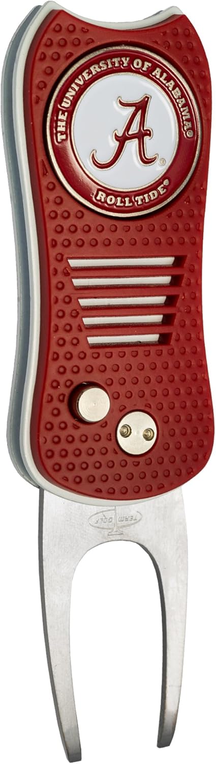 Team Golf NCAA Switchblade Divot Tool - Double-Sided Magnetic Ball Marker, Patented Design, Less Damage to Greens