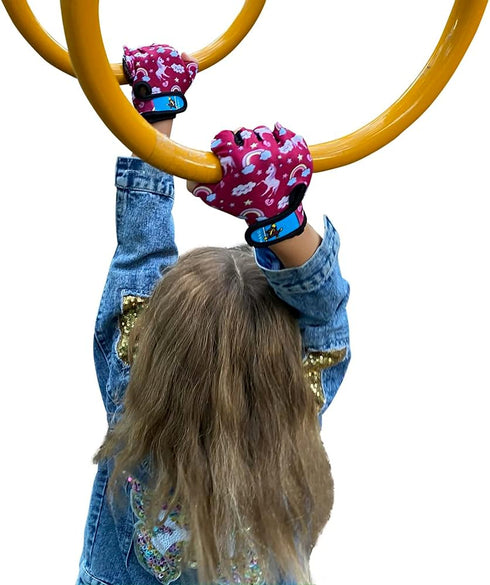 Monkey Bar Gloves for Kids, Grip Control, Gymnastic and Bike Gloves for 5-6 Year Old Girls