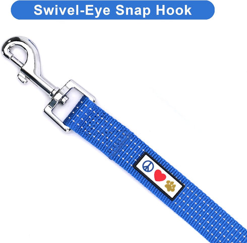Pawtitas 6 FT Reflective Dog Leash - Comfortable Handle, Heavy Duty Dog Training Leash