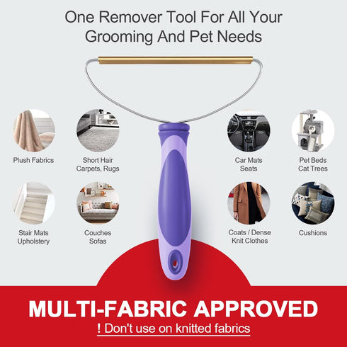 Pet Hair Remover, Dog Cat Lint Cleaner Pro, Portable Fur Removal Tool for Carpets, Car Mat, Couch, and Furniture