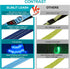 Led Dog Leash 4 Ft - Light Up Rechargeable Waterproof Nylon Reflective Leashes with Padded Handle for Night Walking
