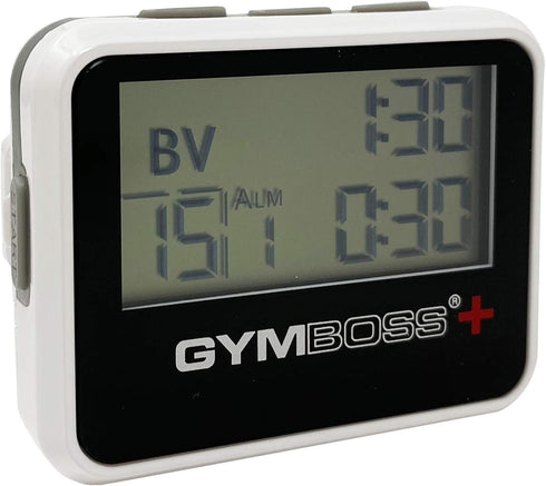 Gymboss Plus Interval Timer and Stopwatch - Hardcoat White/Black