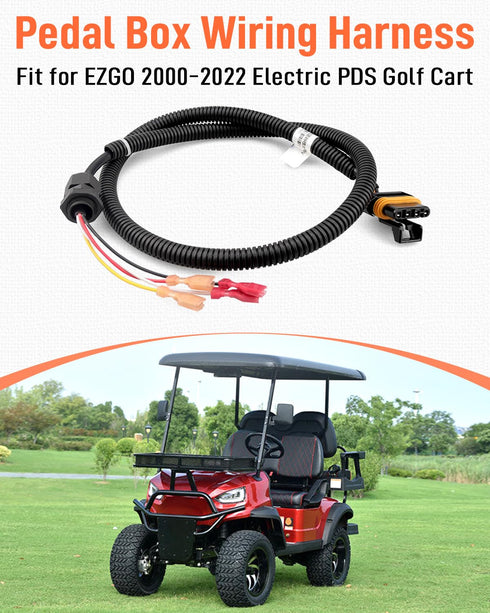 Quaneguzy 2000-2022 6811 BP-6811 25879G05 25879-G05 Pedal Box Wiring Harness Fit for EZGO Electric PDS Golf Cart
