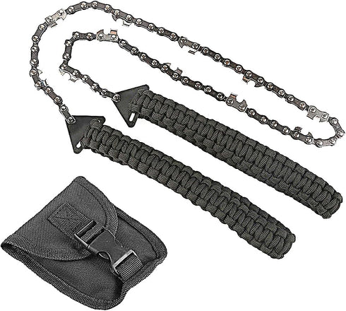 Pocket Chainsaw with Paracord Handle, 24inch Rope Saw for Emergency Outdoor Survival Gear