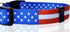 Native Pup American Flag Dog Collar, Red White and Blue, Adjustable for Small, Medium, Large Breed Dogs (Large, Flag I)